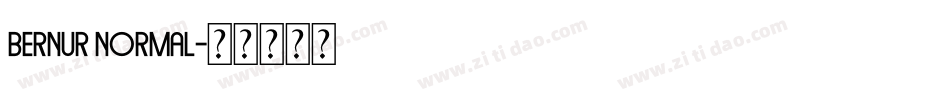 Bernur Normal字体转换